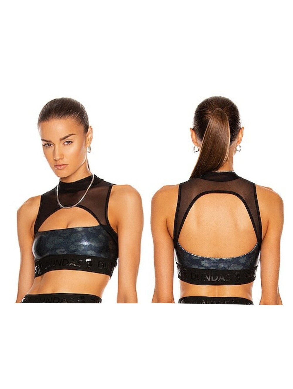 Dundas Peyton Top in Metallic Panther Size M New With Tags